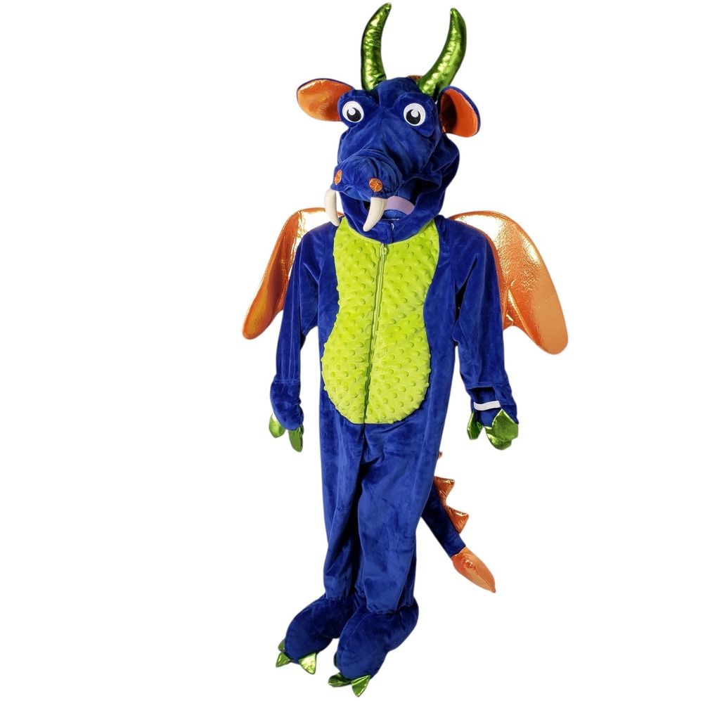 Dream Play Imagine Dragon Costume Kids Size 2T Blue Green Orange‎ Wings